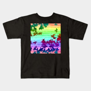 Rainbow Maple Kids T-Shirt